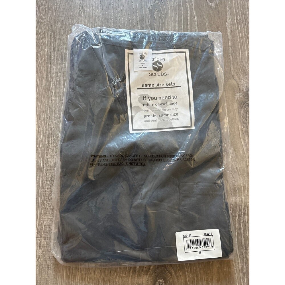Strictly Scrubs SS7144 Pewter Scrub Set Size Medium New Sealed Uniform